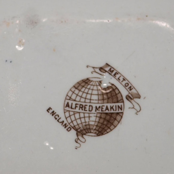 Vintage brown and white  Alfred Meakin Melton England Covered Serving Dish - Picture 5 of 11